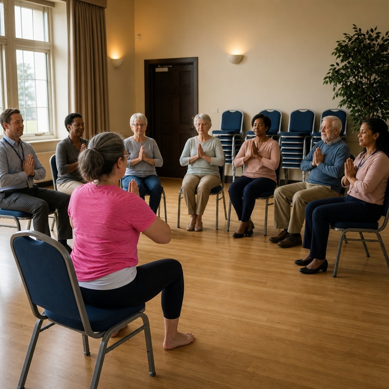 Fortbildung yoga auf dem Stuhl
